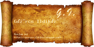 Görcs Ildikó névjegykártya